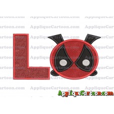 Tsum Tsum Deadpool Applique Embroidery Design With Alphabet L