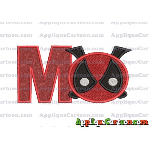 Tsum Tsum Deadpool Applique Embroidery Design With Alphabet M