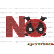 Tsum Tsum Deadpool Applique Embroidery Design With Alphabet N