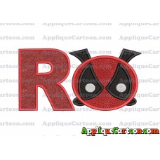 Tsum Tsum Deadpool Applique Embroidery Design With Alphabet R