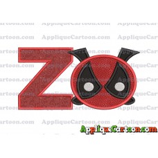 Tsum Tsum Deadpool Applique Embroidery Design With Alphabet Z
