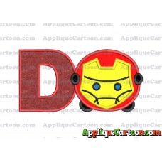 Tsum Tsum Iron man Applique Embroidery Design With Alphabet D