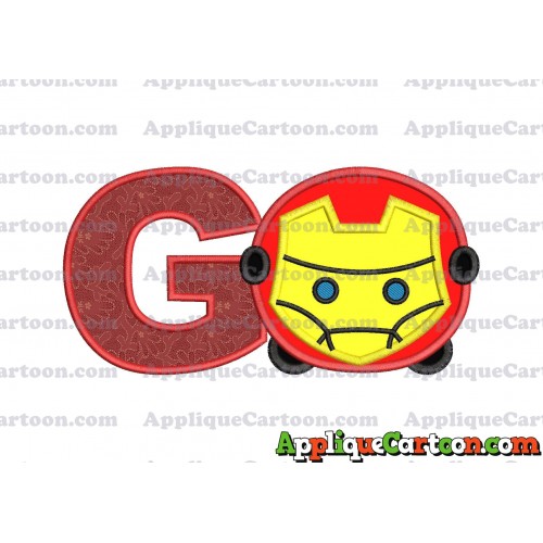 Tsum Tsum Iron man Applique Embroidery Design With Alphabet G