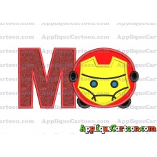Tsum Tsum Iron man Applique Embroidery Design With Alphabet M