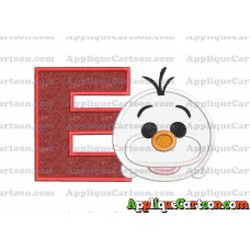 Tsum Tsum Olaf Applique Embroidery Design With Alphabet E