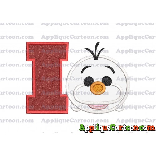 Tsum Tsum Olaf Applique Embroidery Design With Alphabet I