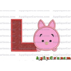 Tsum Tsum Piglet Applique Embroidery Design With Alphabet L