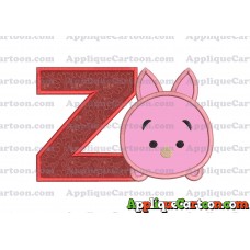 Tsum Tsum Piglet Applique Embroidery Design With Alphabet Z
