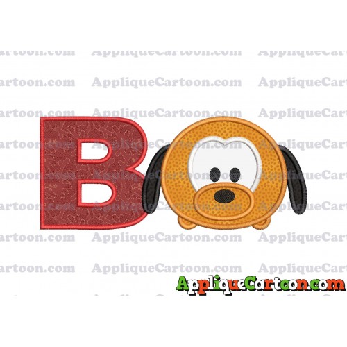 Tsum Tsum Pluto Applique Embroidery Design With Alphabet B