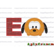 Tsum Tsum Pluto Applique Embroidery Design With Alphabet E