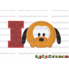 Tsum Tsum Pluto Applique Embroidery Design With Alphabet I