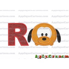 Tsum Tsum Pluto Applique Embroidery Design With Alphabet R