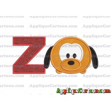 Tsum Tsum Pluto Applique Embroidery Design With Alphabet Z