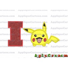 Tsum Tsum Pokemon Applique Embroidery Design With Alphabet I