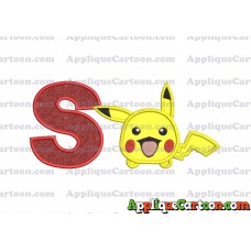 Tsum Tsum Pokemon Applique Embroidery Design With Alphabet S