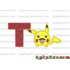 Tsum Tsum Pokemon Applique Embroidery Design With Alphabet T