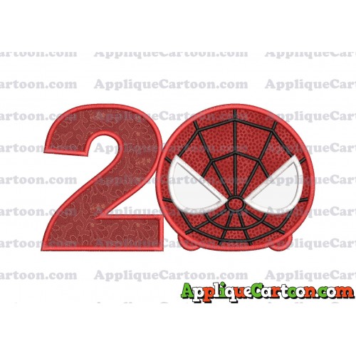 Tsum Tsum Spiderman Applique Embroidery Design Birthday Number 2