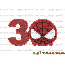 Tsum Tsum Spiderman Applique Embroidery Design Birthday Number 3