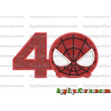 Tsum Tsum Spiderman Applique Embroidery Design Birthday Number 4