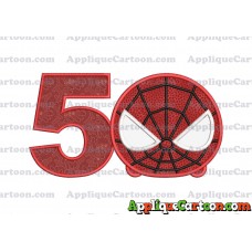 Tsum Tsum Spiderman Applique Embroidery Design Birthday Number 5