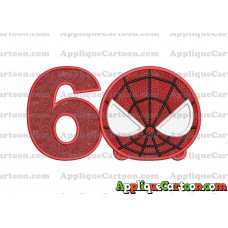 Tsum Tsum Spiderman Applique Embroidery Design Birthday Number 6