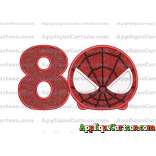 Tsum Tsum Spiderman Applique Embroidery Design Birthday Number 8