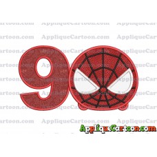 Tsum Tsum Spiderman Applique Embroidery Design Birthday Number 9