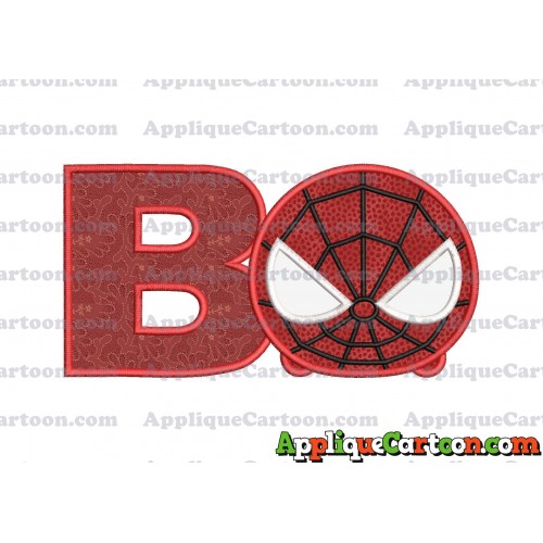 Tsum Tsum Spiderman Applique Embroidery Design With Alphabet B