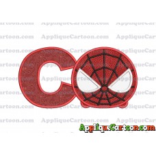 Tsum Tsum Spiderman Applique Embroidery Design With Alphabet C