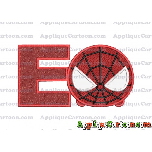 Tsum Tsum Spiderman Applique Embroidery Design With Alphabet E