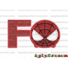 Tsum Tsum Spiderman Applique Embroidery Design With Alphabet F