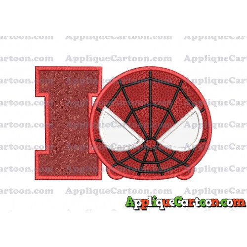 Tsum Tsum Spiderman Applique Embroidery Design With Alphabet I