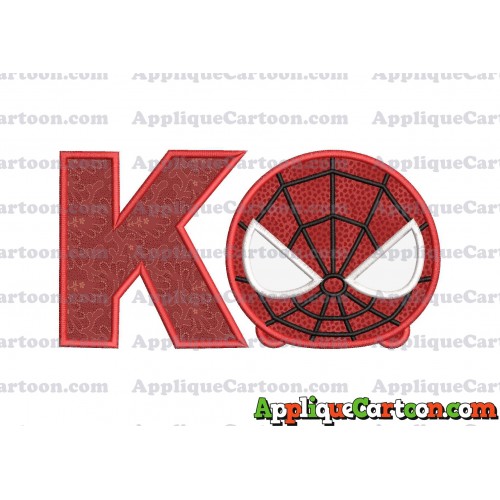 Tsum Tsum Spiderman Applique Embroidery Design With Alphabet K