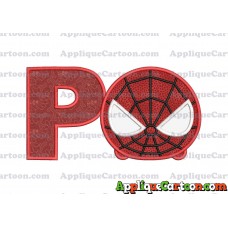 Tsum Tsum Spiderman Applique Embroidery Design With Alphabet P