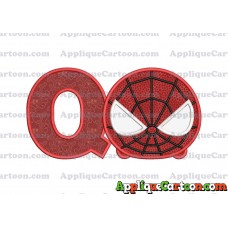 Tsum Tsum Spiderman Applique Embroidery Design With Alphabet Q