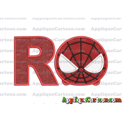 Tsum Tsum Spiderman Applique Embroidery Design With Alphabet R