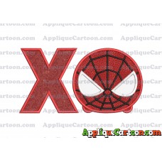Tsum Tsum Spiderman Applique Embroidery Design With Alphabet X