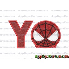 Tsum Tsum Spiderman Applique Embroidery Design With Alphabet Y