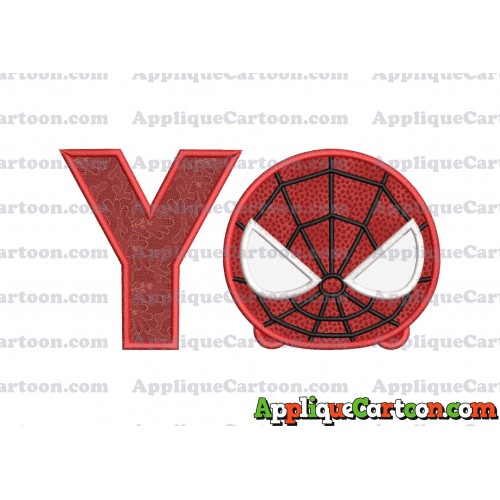 Tsum Tsum Spiderman Applique Embroidery Design With Alphabet Y