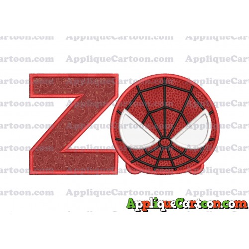 Tsum Tsum Spiderman Applique Embroidery Design With Alphabet Z