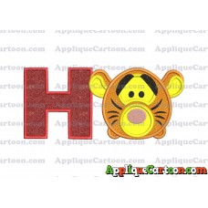 Tsum Tsum Tigger Applique Embroidery Design With Alphabet H