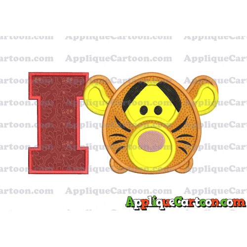 Tsum Tsum Tigger Applique Embroidery Design With Alphabet I