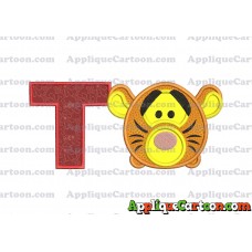 Tsum Tsum Tigger Applique Embroidery Design With Alphabet T