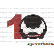 Tsum Tsum Venom Applique Embroidery Design Birthday Number 1