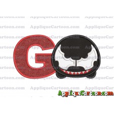 Tsum Tsum Venom Applique Embroidery Design With Alphabet G