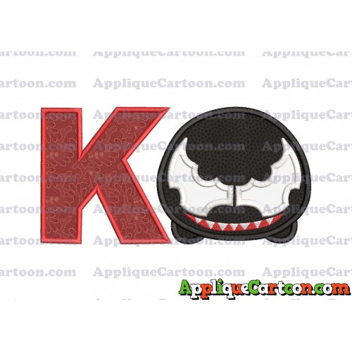 Tsum Tsum Venom Applique Embroidery Design With Alphabet K