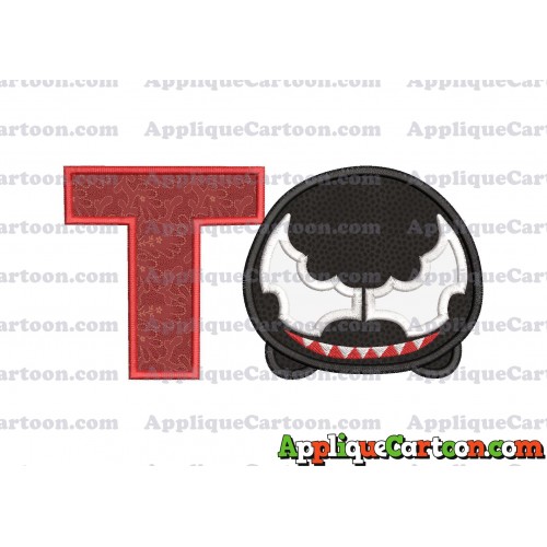 Tsum Tsum Venom Applique Embroidery Design With Alphabet T