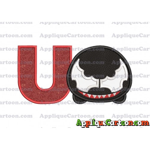 Tsum Tsum Venom Applique Embroidery Design With Alphabet U