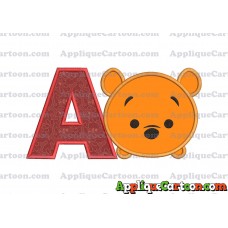 Tsum Tsum Winnie The Pooh Applique Embroidery Design With Alphabet A