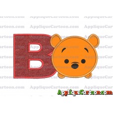 Tsum Tsum Winnie The Pooh Applique Embroidery Design With Alphabet B